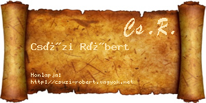 Csúzi Róbert névjegykártya